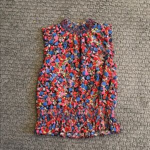 Jcrew- floral sleeveless blouse size 2